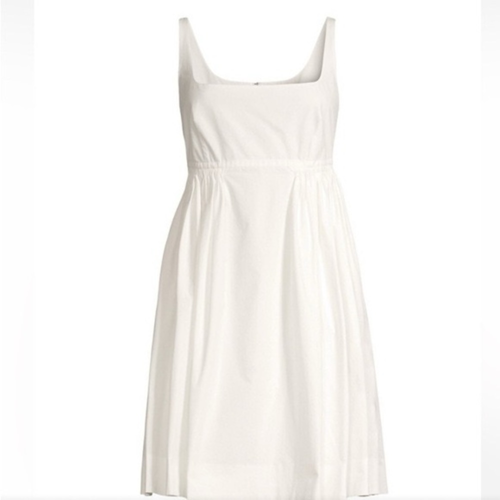 Rebecca Taylor Square Neck Sleeveless White Summer Dress - Empire‎ Waist Size 4 - Picture 2 of 7